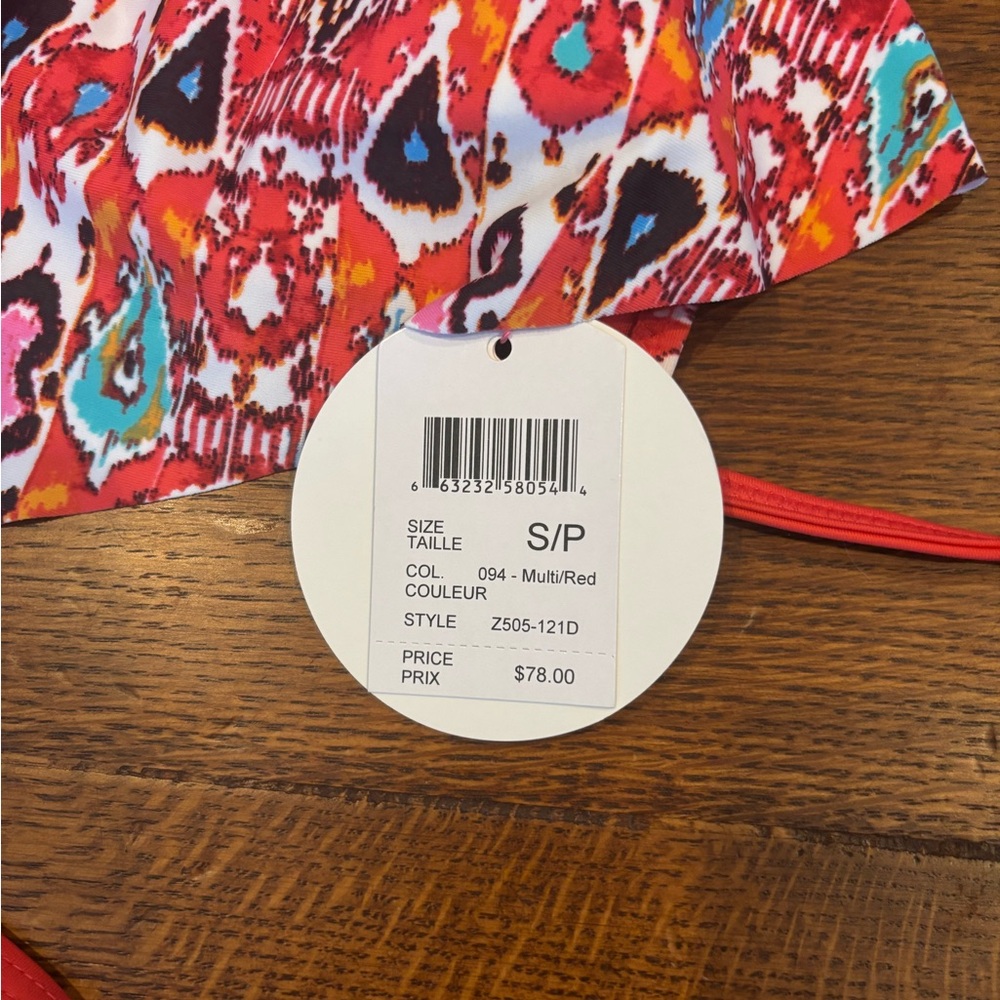 Colorful Patterned Bikini Top - Picture 2 of 3